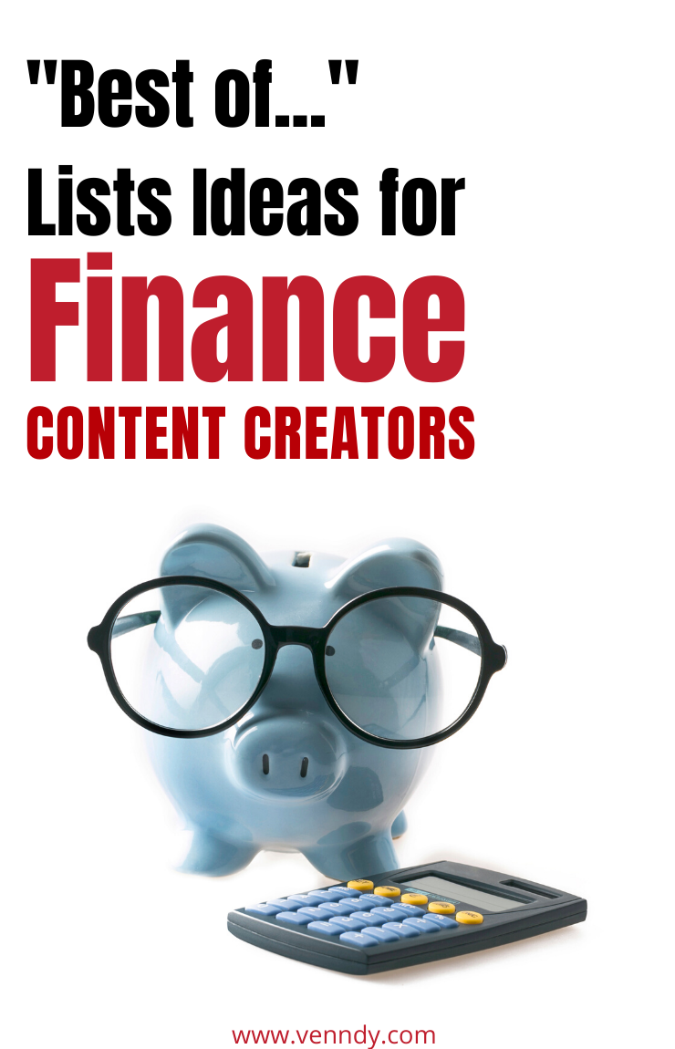 Best of Lists for finance content creators